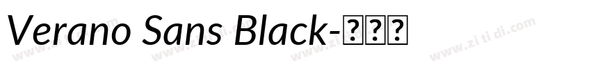 Verano Sans Black字体转换